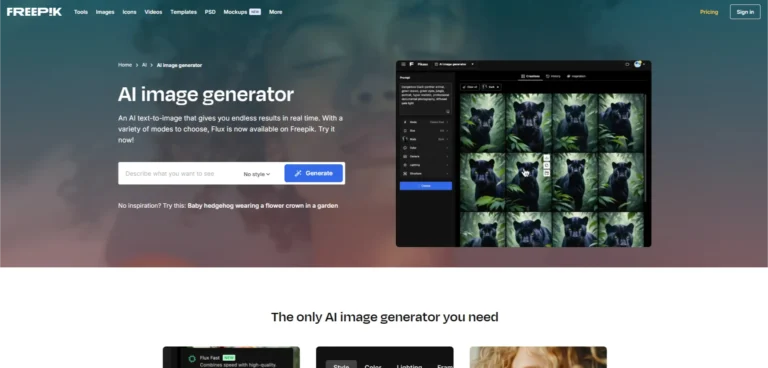 best AI tools for content creation 5: Freepik AI