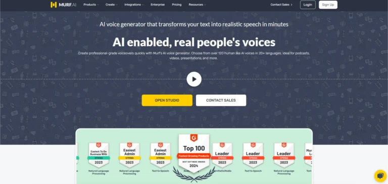 best AI tools for content creation 7: Murf AI