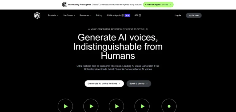 best AI tools for content creation 8: Play HT