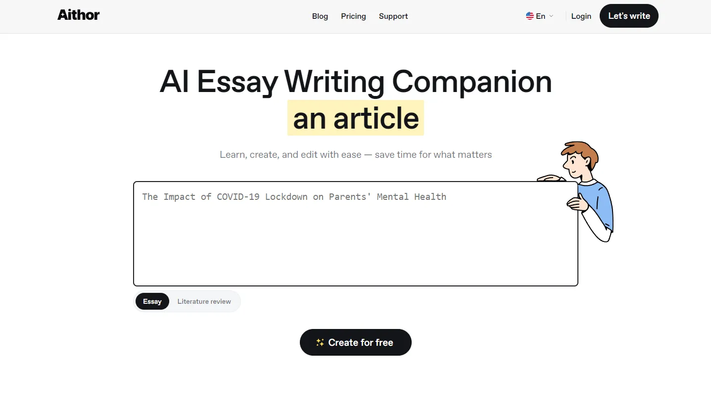 Aithor: Versatile writing assistant for content creation and document ...