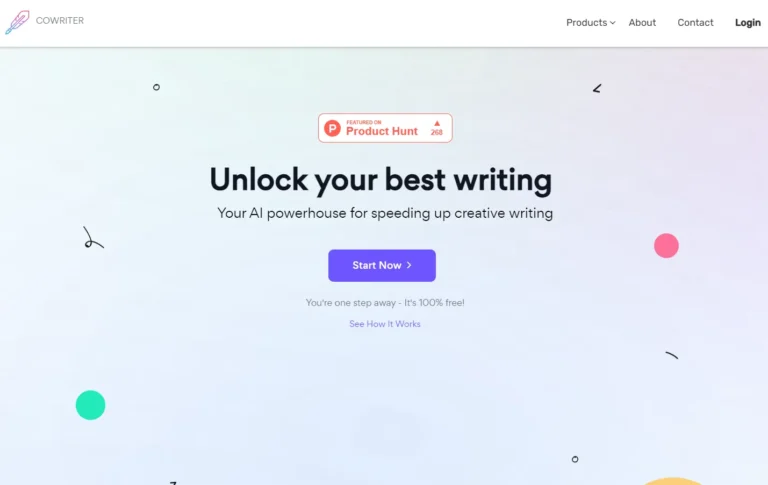 Cowriter AI website