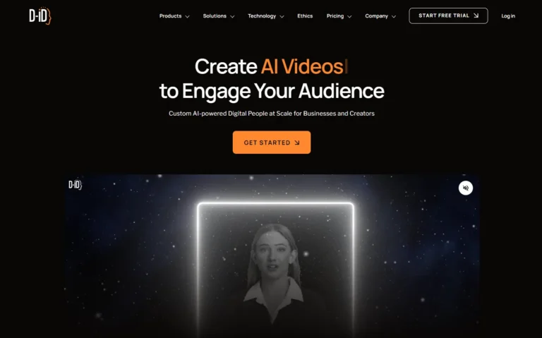 D-ID AI website