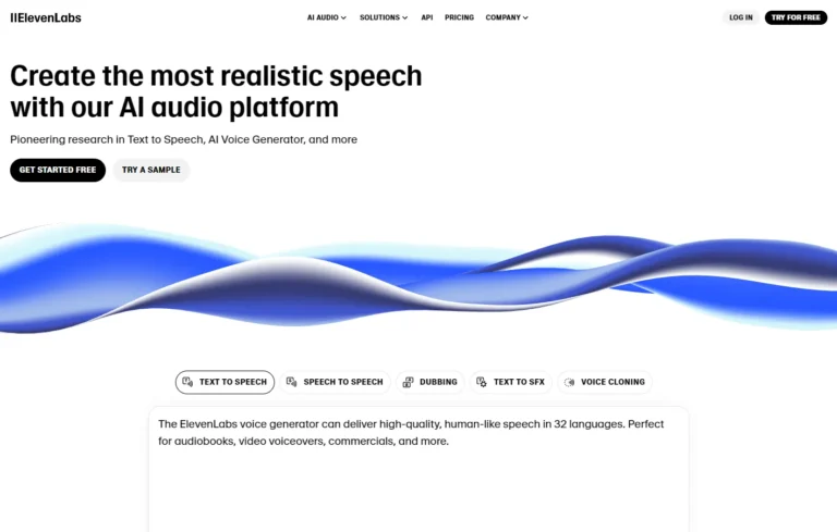 ElevenLabs ai website