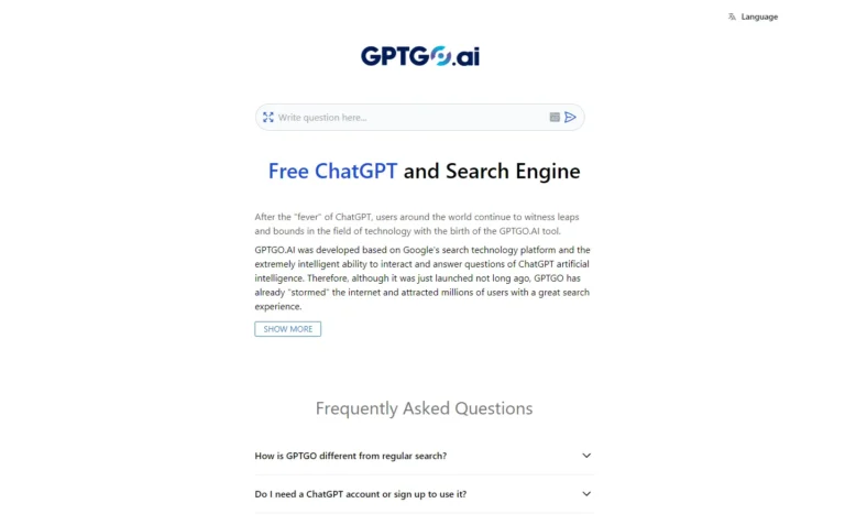 GPTGO ai website