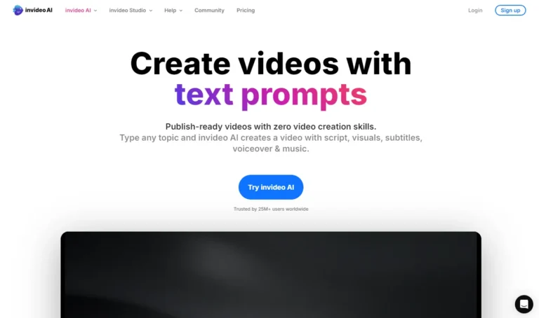 InVideo AI website