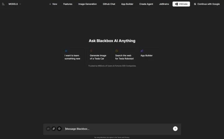 BlackBox AI website