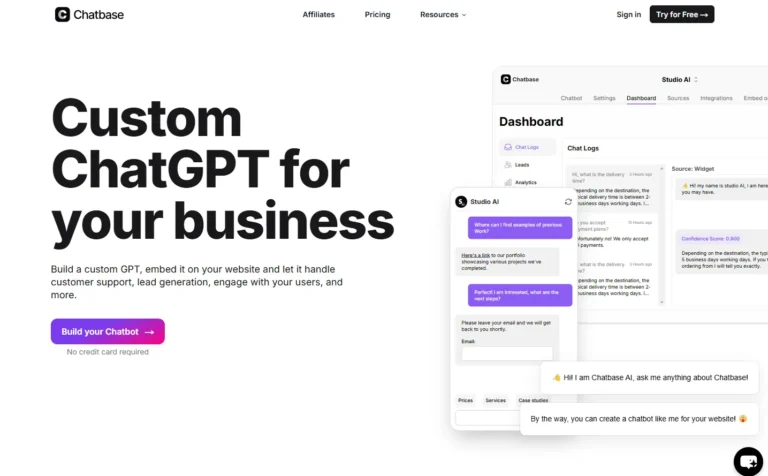 Chatbase AI website