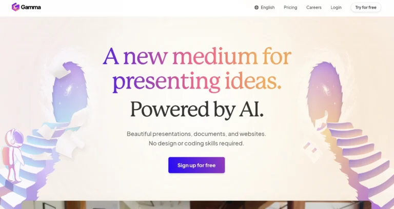 Gamma AI website