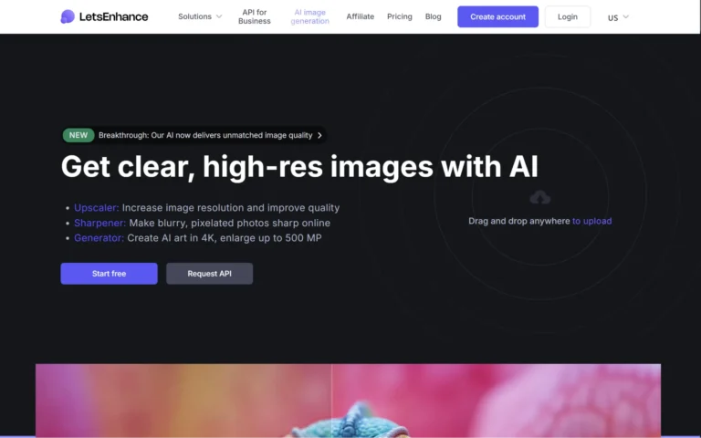 Lets Enhance AI website