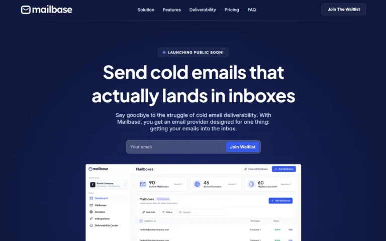 MailBase AI website