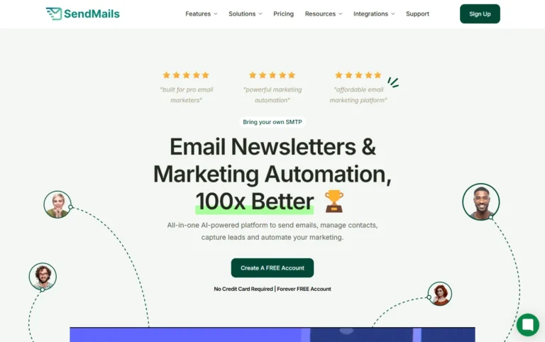 SendMails AI website