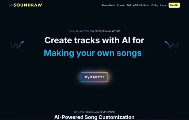 Soundraw AI website