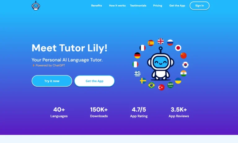 Tutor Lily AI website