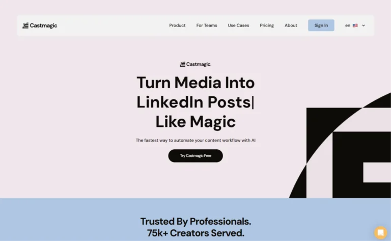 Castmagic AI website