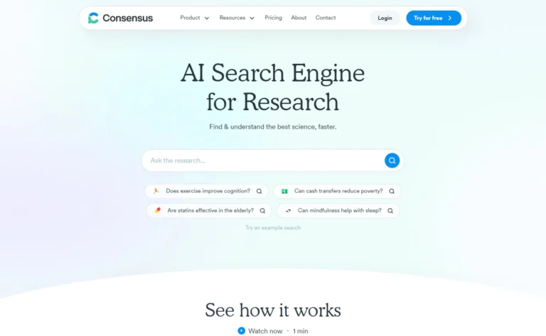 Consensus AI website