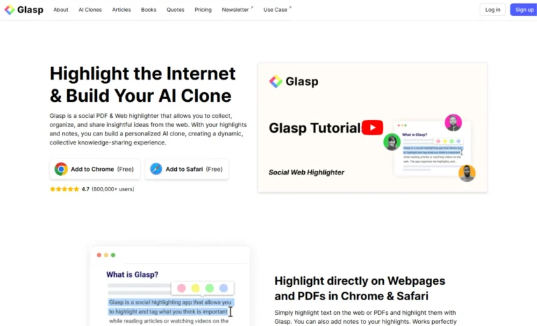 Glasp AI website