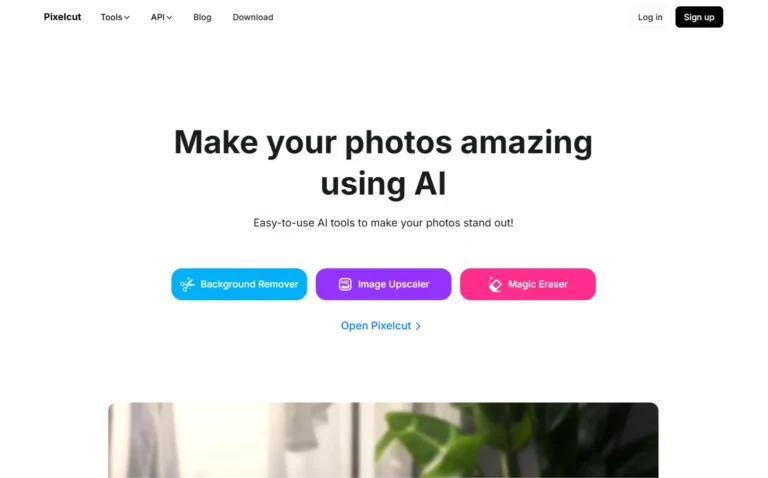 Pixelcut AI website