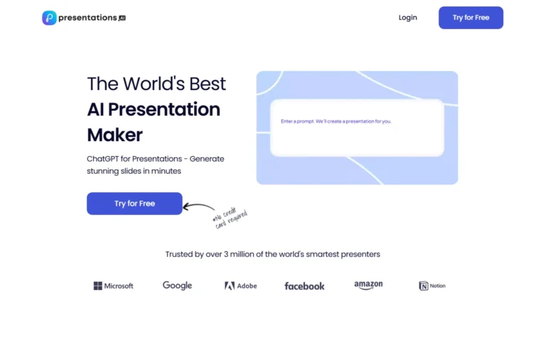 Presentations.ai website