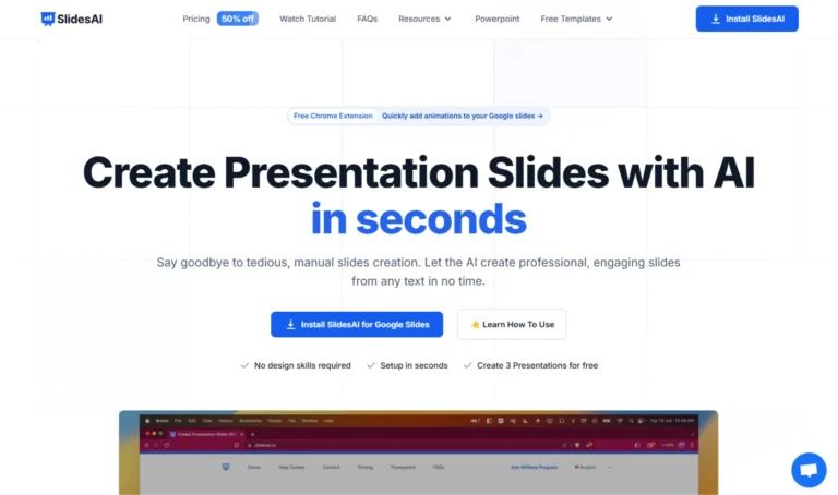 SlidesAI website