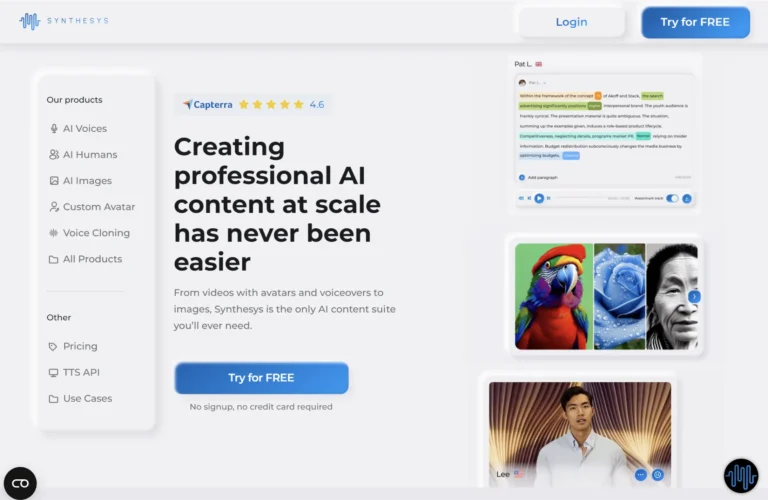 Synthesys.io AI website