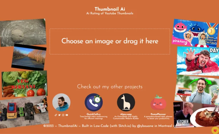 ThumbnailAI website