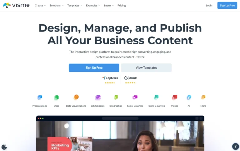 Visme AI website