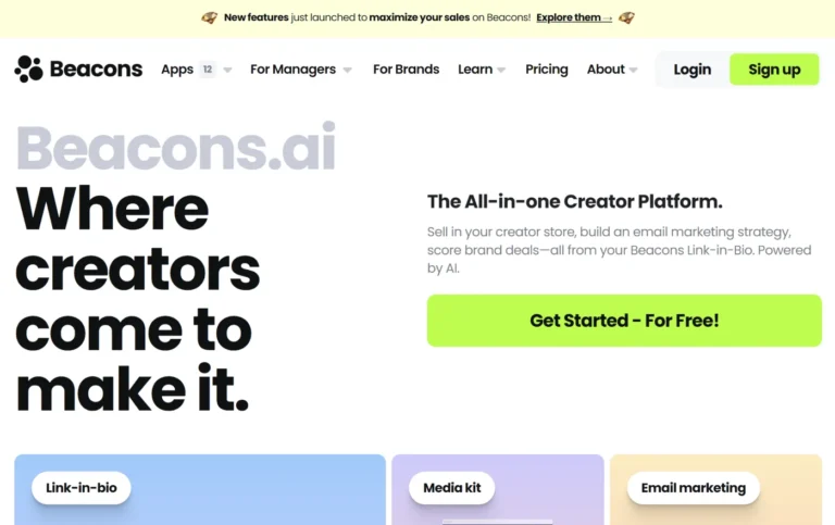 Beacons AI website