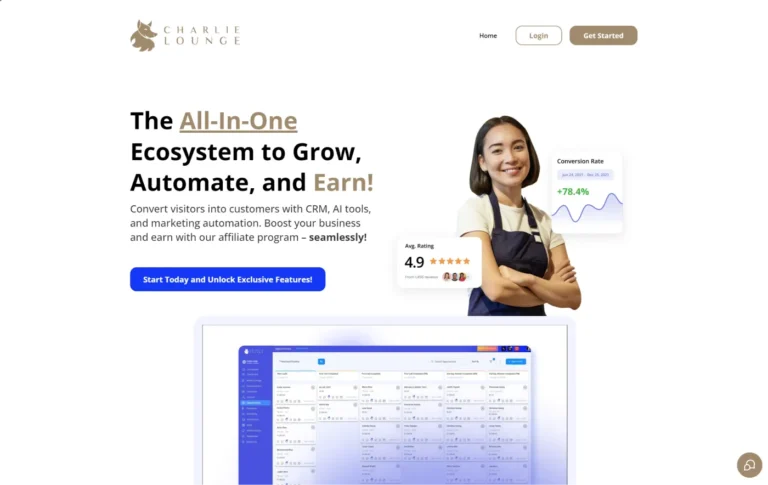 Charlie Lounge AI website