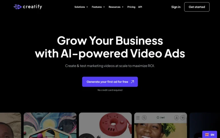 Creatify AI website