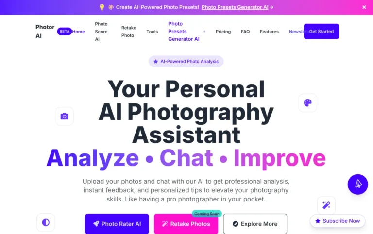 Photor AI website