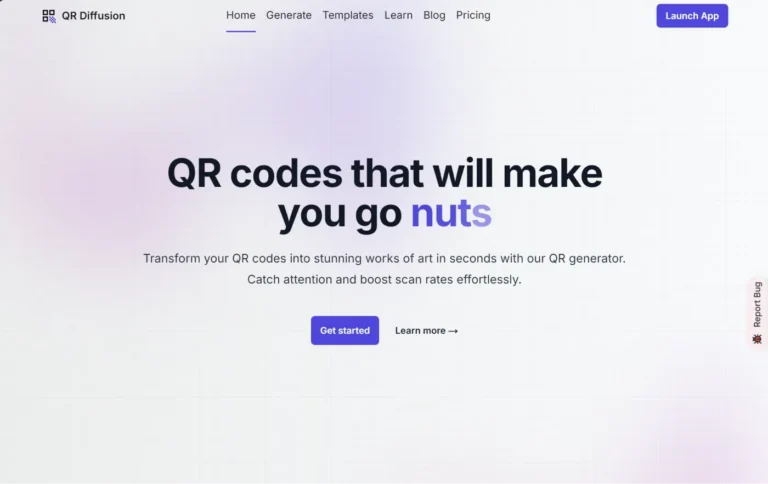 QR Diffusion AI website