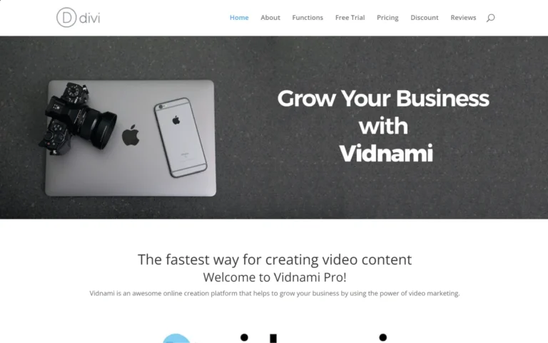 Vidnami Pro AI website