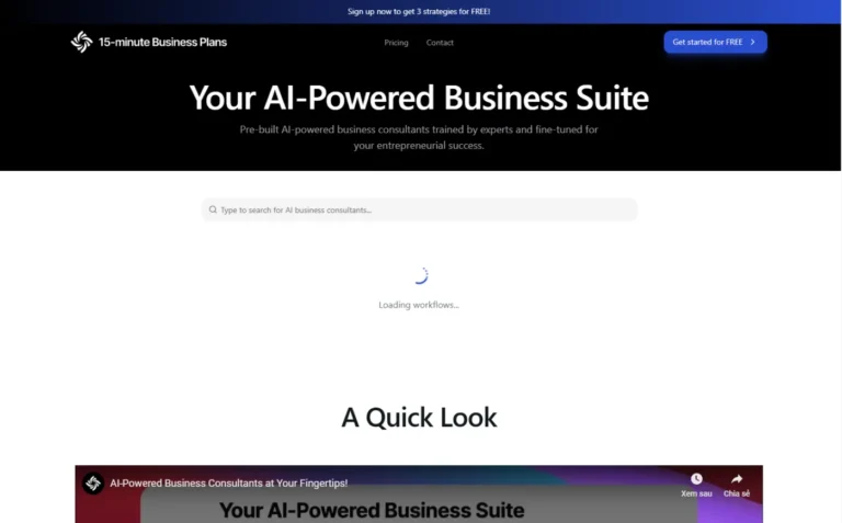 15 minute Business Plans