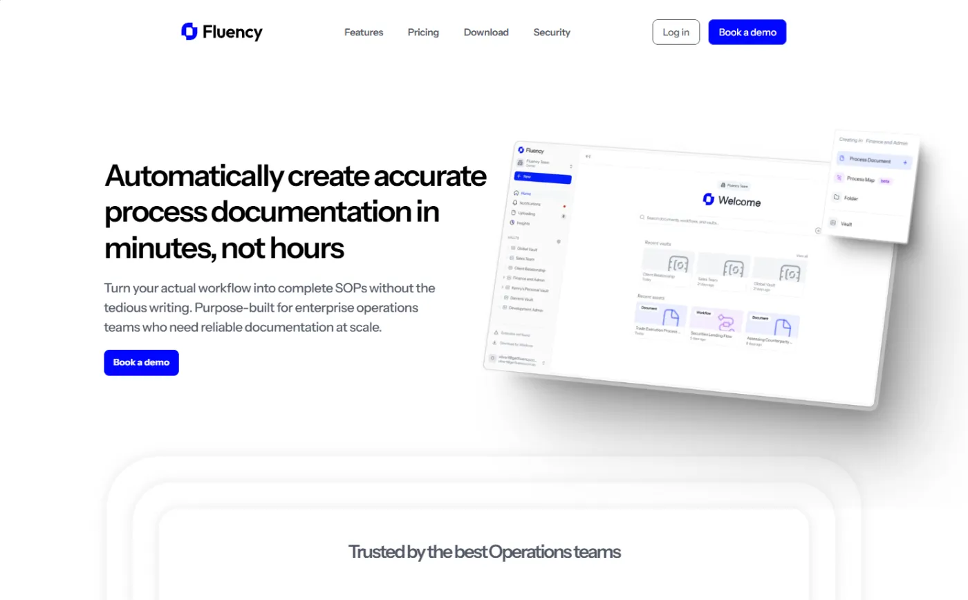 Fluency: Automated process documentation and management platform