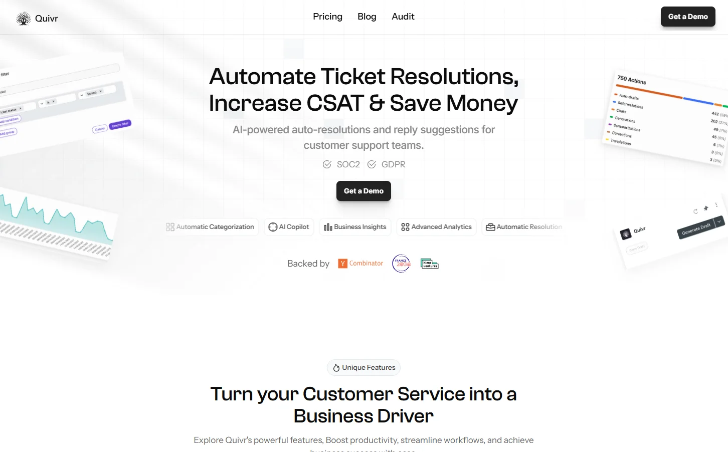 Quivr: Customer support automation platform with intelligent ticket ...